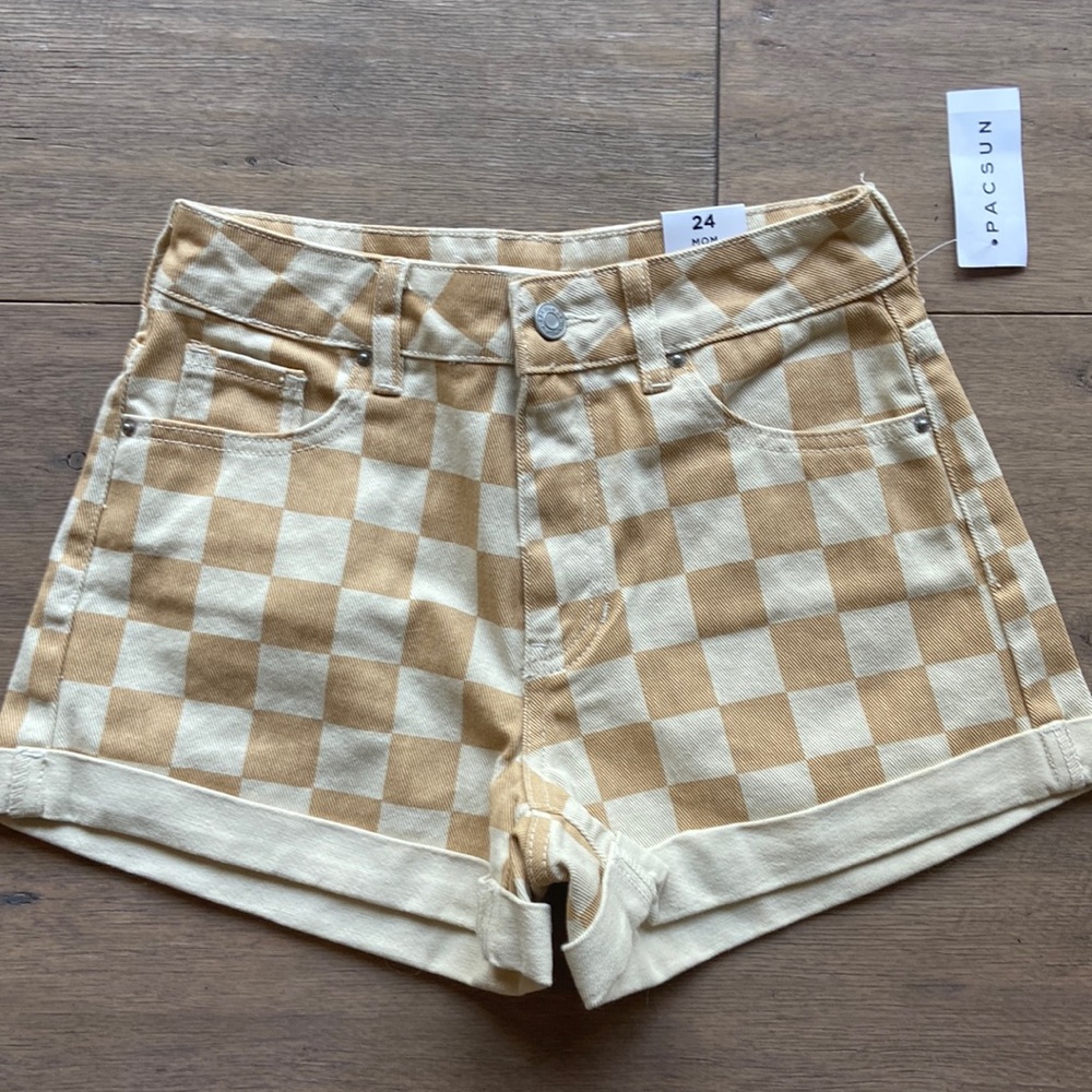 Host Pick | NWT | PacSun checkered jean shorts